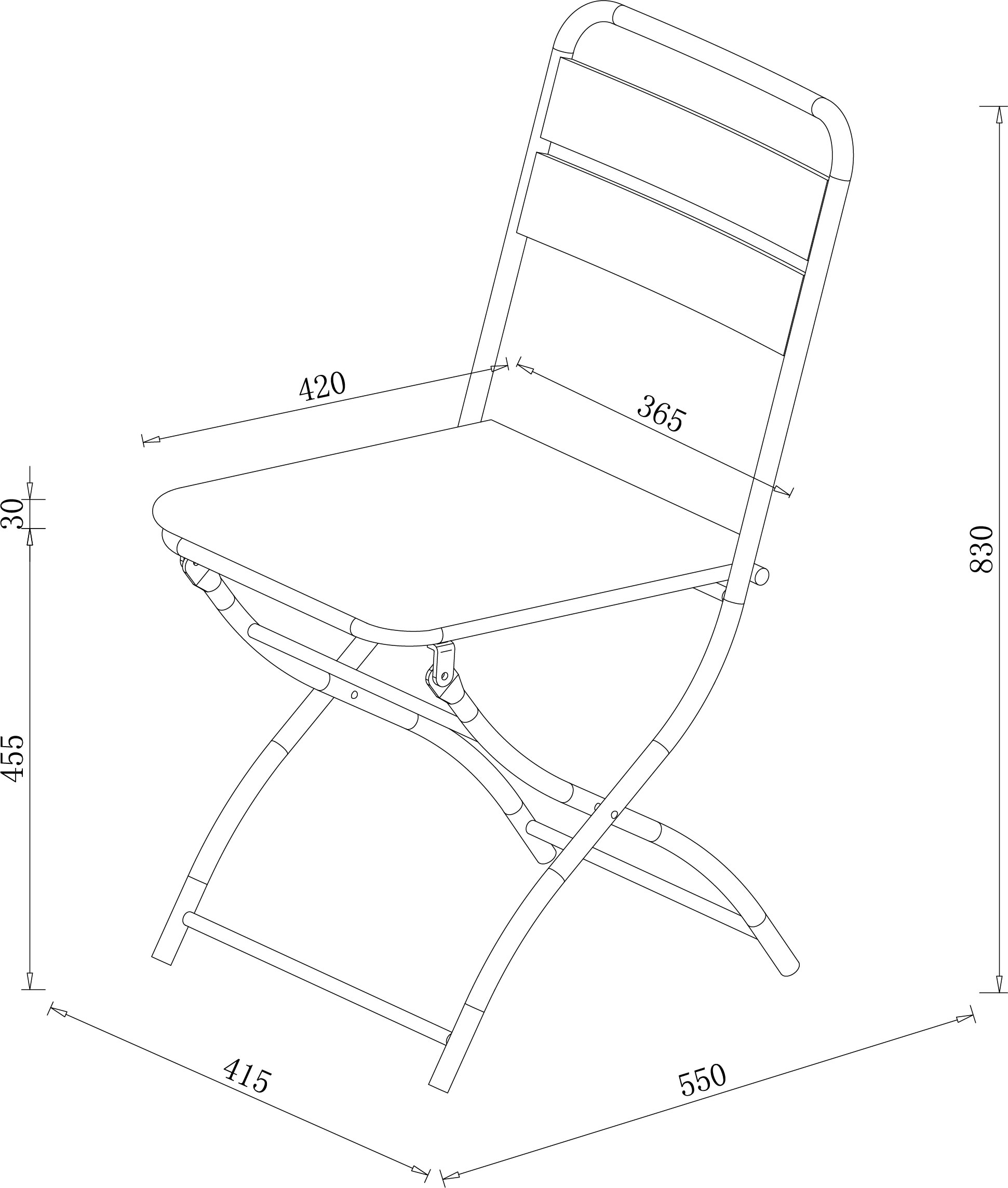 Urban Bistro Set dimensions